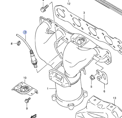 NEW Genuine Suzuki SWIFT 05-10 Oxygen Lambda Sensor Manifold Cat 18213-62J01