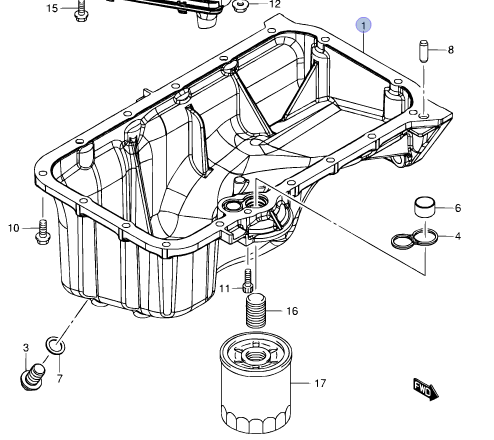 NEW Genuine Suzuki SPLASH 1.0 1.2 1.3 Engine Oil Lower Sump Pan 11511-69L00