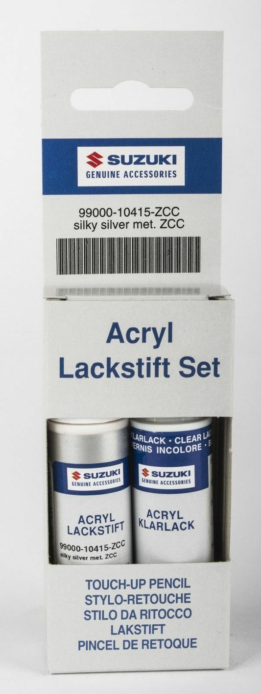 BRAND NEW Genuine Suzuki TOUCH UP PAINT Stick Pen Brush Set SILKY SILVER MET ZCC