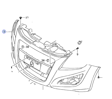 NEW Genuine Suzuki SPLASH Front BUMPER Cover PRIMED Type 4 71711-80M00-799