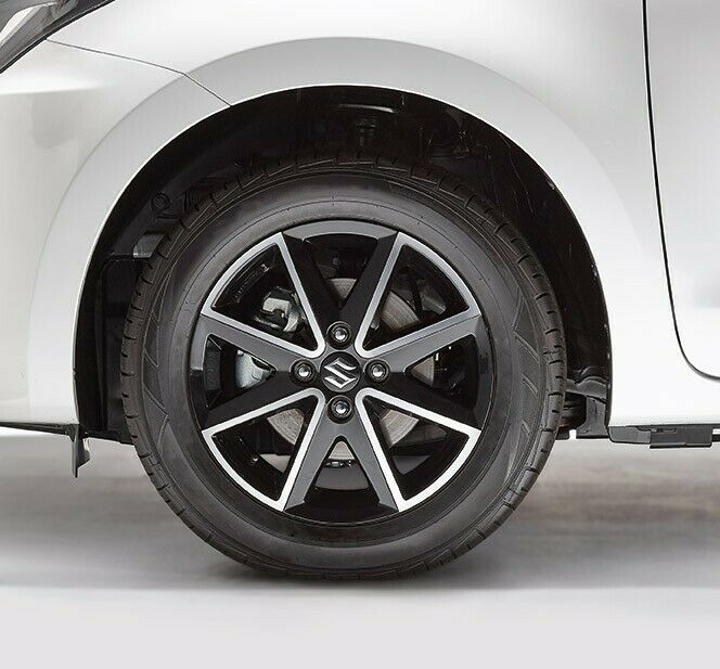 4x NEW Genuine SWIFT 2017-On Alloy Wheels 15" 43210-60PS0-0SP BLACK Silver