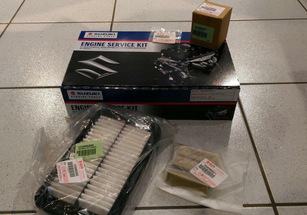 Service Kit For Suzuki EN 125 2A (2005-2017) - Oil Filter, Air Filter & Spark Plug By Hiflo Filtro (NO OIL)
