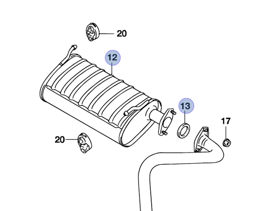 Genuine Suzuki JIMNY Exhaust Back Box Silencer + GASKET 14300-81A12 WITHOUT VVT