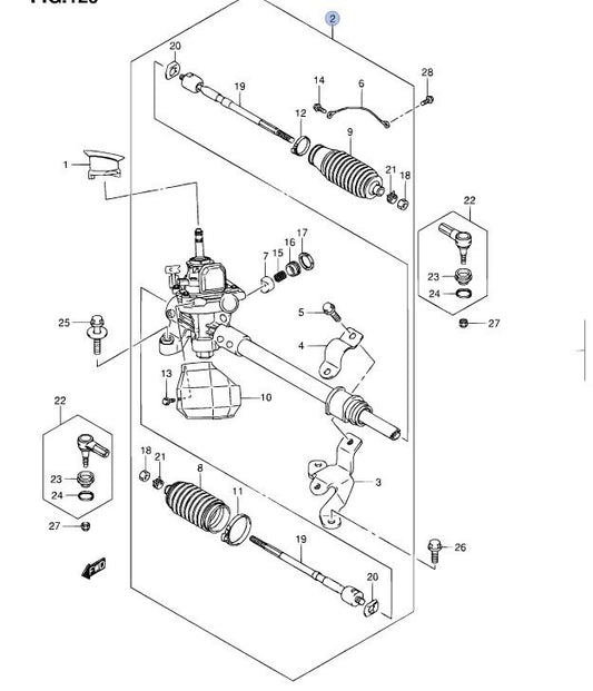 NEW Genuine Suzuki SWIFT Full Complete Electric Motor STEERING RACK 48580-85L01