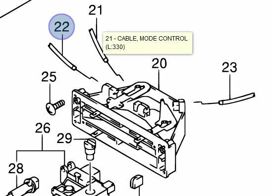 Genuine Suzuki Jimny Heater Control Wire Cable TEMPERATURE Control 74452-81A00