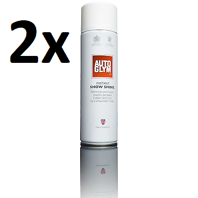 2x NEW Autoglym INSTANT SHOW SHINE SPRAY Polish Plastic Paint 450ml FREE GIFT