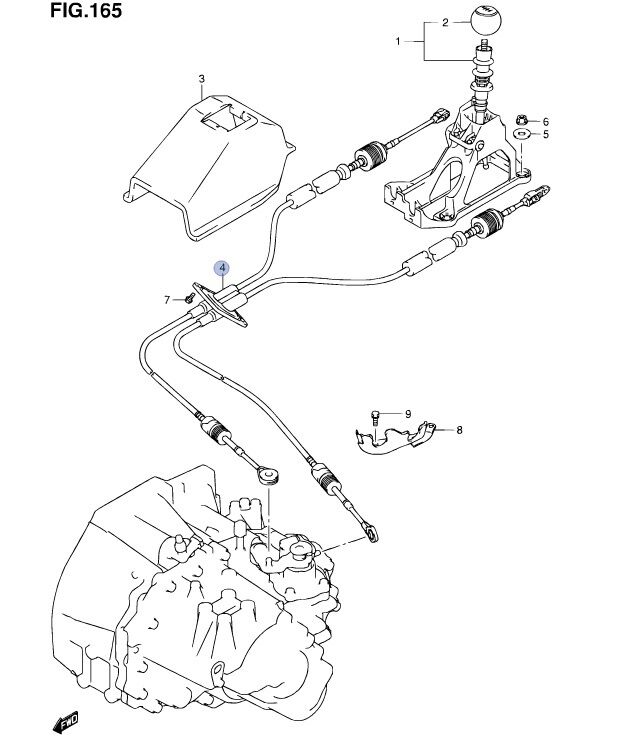 NEW Genuine Suzuki SWIFT 2005-2010 Gear Cables 1.3 DIESEL MANUAL 28300-72KA1