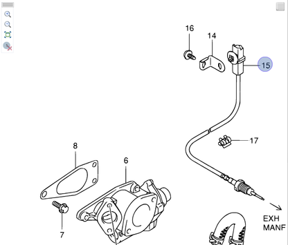 Genuine Suzuki GV Grand Vitara 1.9 D EXHAUST GAS TEMPERATURE SENSOR 14810-67JG2