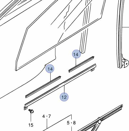 NEW Genuine Suzuki ALTO 2009-14 Front WINDOW CHANNEL AND RUBBERS 83610M75J00 83691-76G00