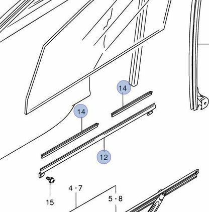 NEW Genuine Suzuki ALTO 2009-14 Front WINDOW CHANNEL AND RUBBERS 83610M75J00 83691-76G00
