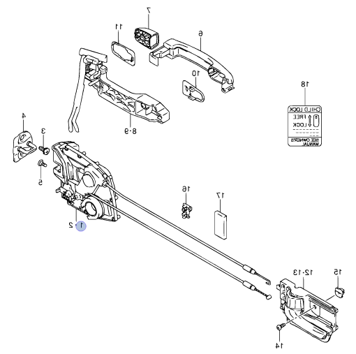 Genuine Suzuki SWIFT 05-11 5 DOOR Latch Lock Mechanism REAR LEFT 82302-62J23