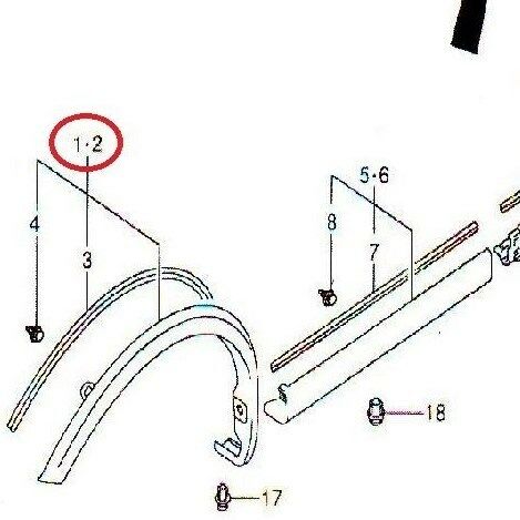 Genuine Suzuki IGNIS 18 Front LEFT Wheel Arch Trim Surround Spat 77220-62R10-5PK