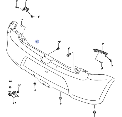 NEW Genuine Suzuki SWIFT 2017-24 REAR BUMPER Cover PRIMED 71811-53R00-799