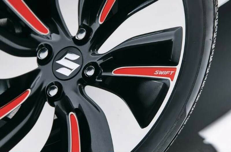 NEW Genuine Suzuki SWIFT 2017-> 16" Wheel Decal Sticker Set RED 990E0-53R13-ZWP