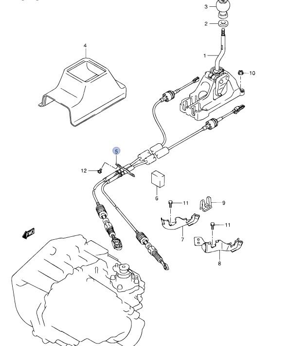NEW Genuine Suzuki SWIFT 2007-10 Gear Cables 1.3 PETROL 5 SPEED 28300-63J01