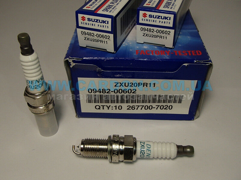 4x NEW Genuine Suzuki Denso SPLASH Spark Plug Iridium ZXU20PR11 09482-00602