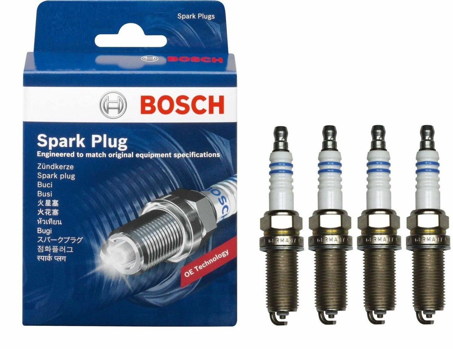 4x NEW Genuine BOSCH Spark Plug Plugs SUPER PLUS +54 0242240649 Suzuki Grand Vit