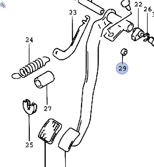 NEW Genuine Suzuki GRAND VITARA GV Clutch Pedal Metal Round Bush 09307-08002