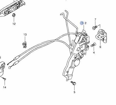 Genuine Suzuki ALTO 2009-16 FRONT RIGHT DOOR Lock Latch Mechanism 82201M68K10