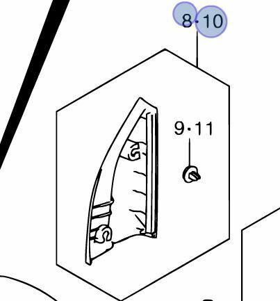 Pair NEW Genuine Suzuki CELERIO 2014-> Mirror Interior Covers 84750-84M00-5PK 90