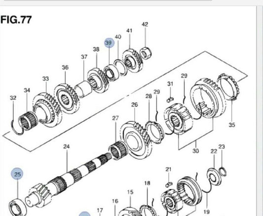 NEW GENUINE Suzuki ALTO 2009-2016 Gearbox Bearing Bearings Service Kit Set of 2