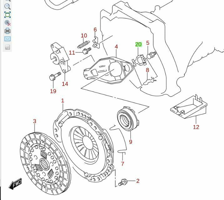 NEWGenuine Suzuki JIMNY CARRY VAN Clutch Retaining Release Fork Clip 23241-78A20