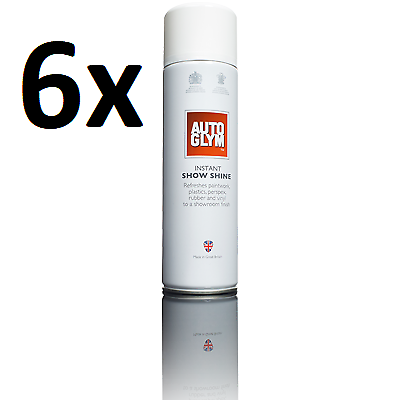 6x NEW Autoglym INSTANT SHOW SHINE SPRAY Polish Plastic Paint 450ml FREE GIFT