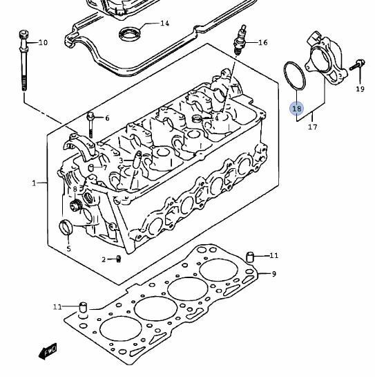 NEW Genuine Suzuki JIMNY CRANK SHIFT SENSOR GASKET SEAL O RING 11162-71C10