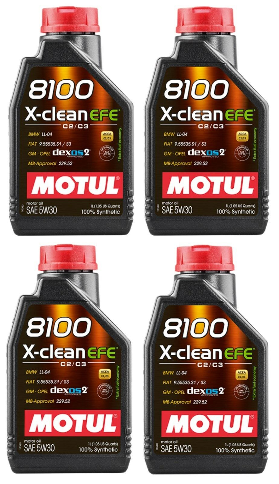 NEW Motul 8100 X-clean EFE 5W30 5W-30 FULLY SYNTHETIC MOTOR ENGINE OIL 4 Litre