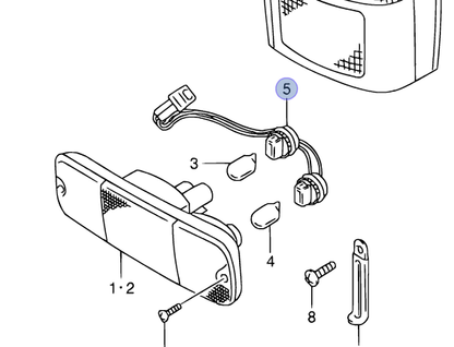 NEW Genuine Suzuki 1998-05 REAR LIGHT WIRE LOOM BULB HOLDER Brake 35658-65D20