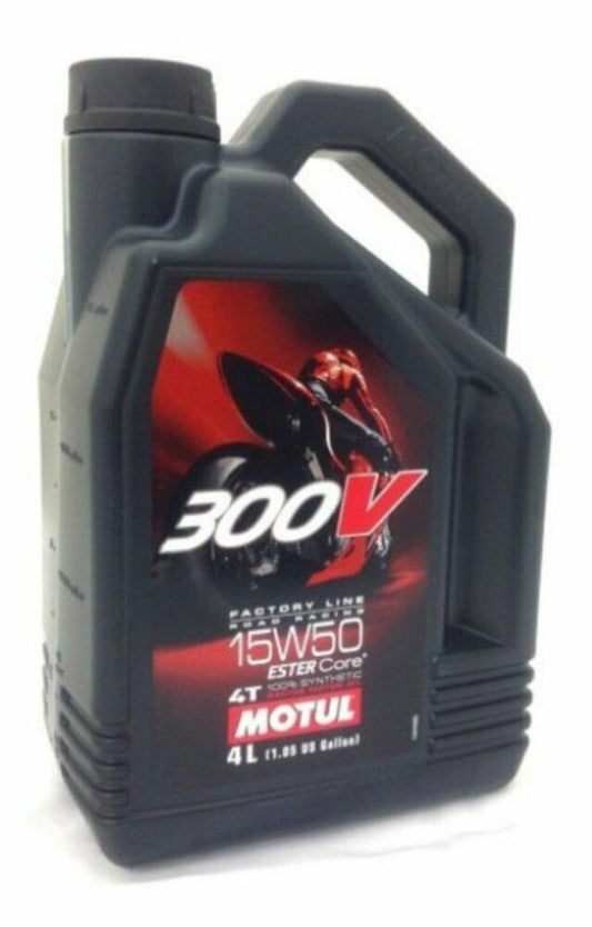 Motul 300V 15W50 15W-50 4T FACTORY LINE Motorcycle Synth ENGINE OIL 4L 450011