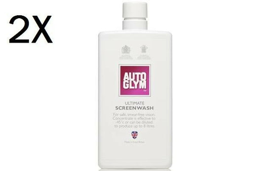 2x NEW Autoglym All Seasons SCREENWASH SCREEN WASH Concentrate 500ml FREE GIFT