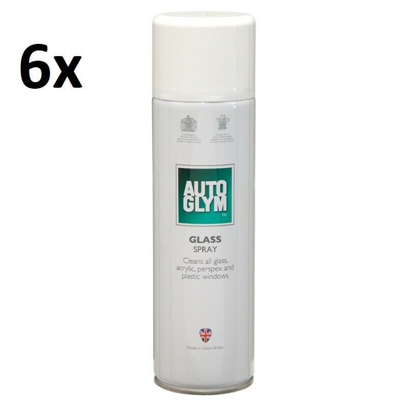 6x NEW Autoglym GLASS SPRAY CLEANER Acrylic Perspex 450ml FREE GIFT