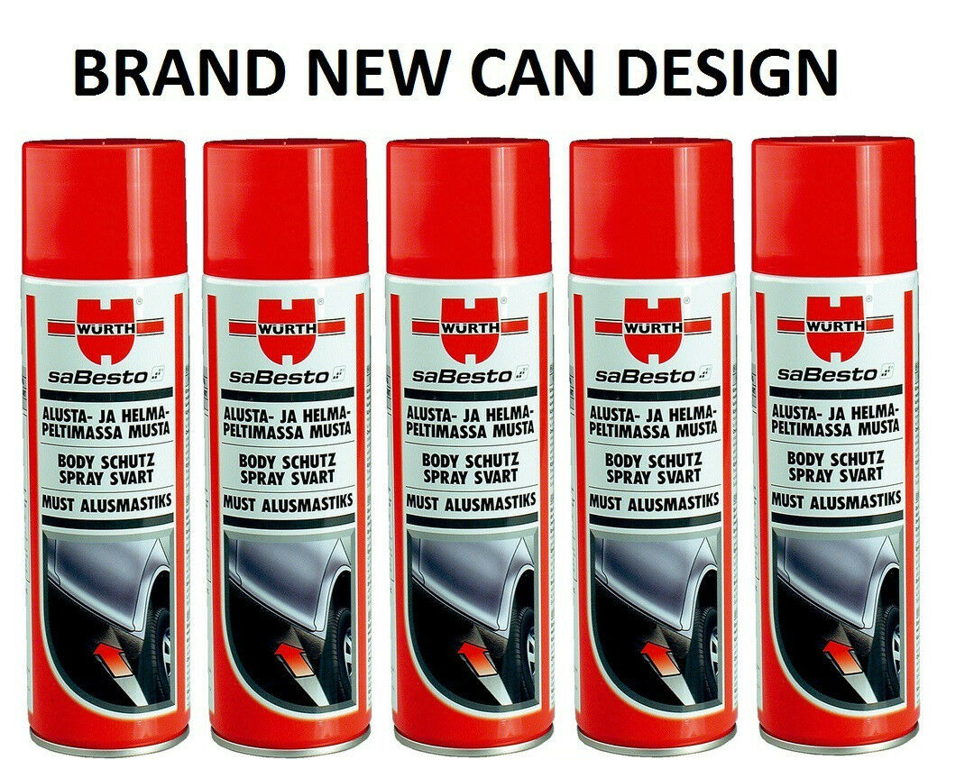 5x NEW WURTH Underseal Underbody Stone Guard Under Seal 500ml SURFACE PROTECTOR