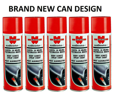5x NEW WURTH Underseal Underbody Stone Guard Under Seal 500ml SURFACE PROTECTOR
