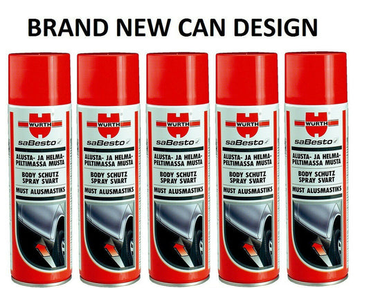 5x NEW WURTH Underseal Underbody Stone Guard Under Seal 500ml SURFACE PROTECTOR