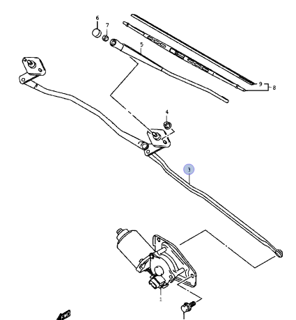NEW Genuine Suzuki CARRY VAN 1.3 Front Wiper Linkage Mechanism Rods 38102-78A00