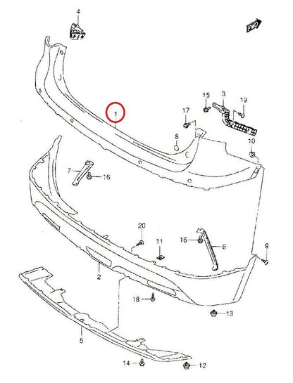 NEW Gen Suzuki SX4 S-CROSS Rear BUMPER Cover PRIMED 71811-61M10-799
