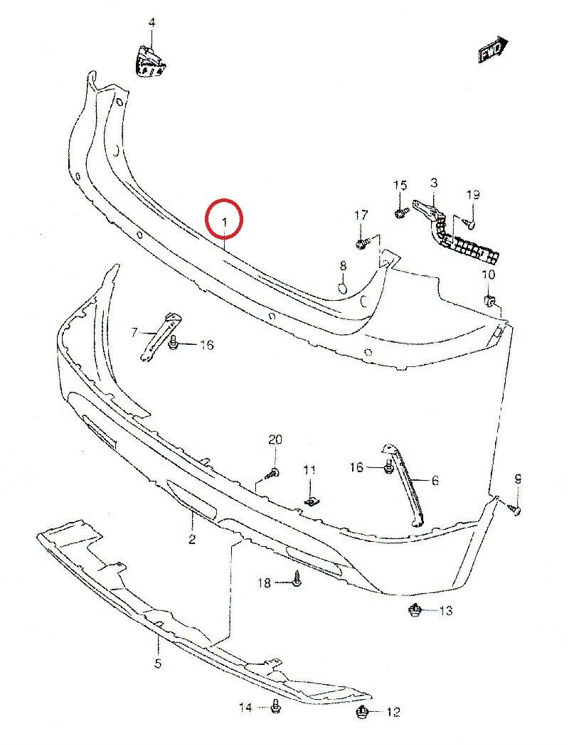 NEW Gen Suzuki SX4 S-CROSS Rear BUMPER Cover PRIMED With Sensors 71811-61M10-799