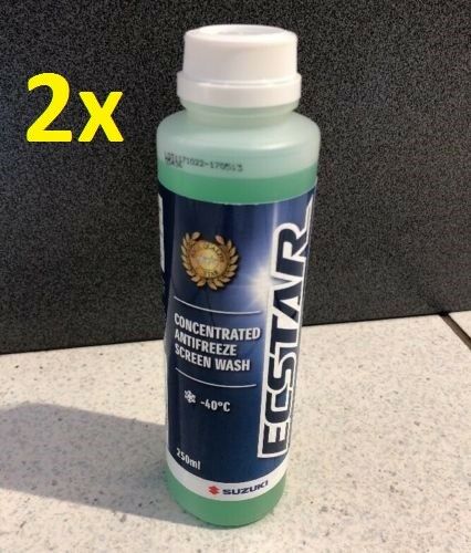2x NEW GENUINE SUZUKI All Seasons SCREENWASH SCREEN WASH Concentrate 250ml -40c