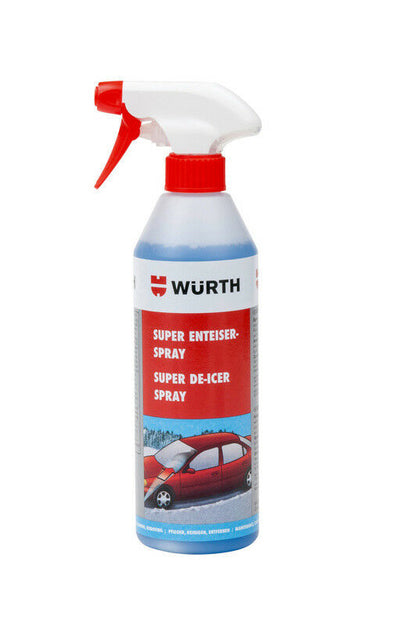 NEW Wurth SUPER SPRAY DE-ICER DE ICER Anti Freeze 500ml EXTRA STRONG