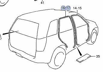 2x NEW Suzuki GV GRAND VITARA Rear Door Aperture Rubber Seal 76321-65J00-5PK 22