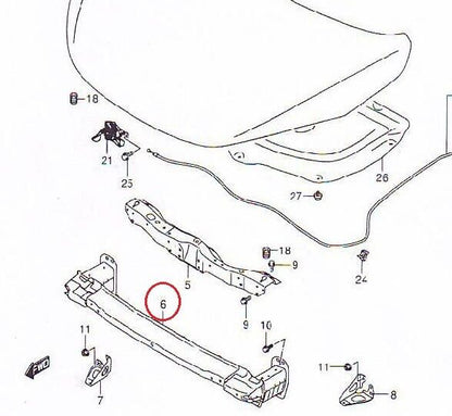 NEW Genuine Suzuki CELERIO Front Crash Bar Bumper Cross Member Brace 58270-84M00