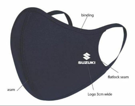 NEW Genuine Suzuki Washable Breathable FACE COVERING MASK Navy Blue 990F0-FCMK1