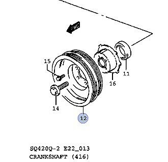 NEW Genuine Suzuki VITARA SIDEKICK Crankshaft Crank Drive Pulley Aux 12610-61G00