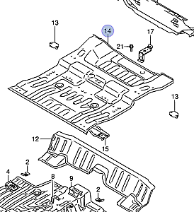 NEW Genuine Suzuki Jimny BOOT REAR BACK SEATS FLOOR PANEL SECTION 62100-81811