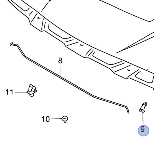 NEW Genuine Suzuki GV 1998-2005 Bonnet Rod Stay Clip Pivot Linkage 09209-14001