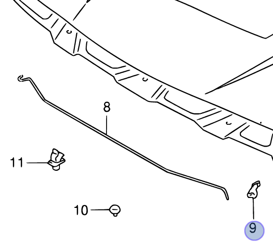 NEW Genuine Suzuki GV 1998-2005 Bonnet Rod Stay Clip Pivot Linkage 09209-14001