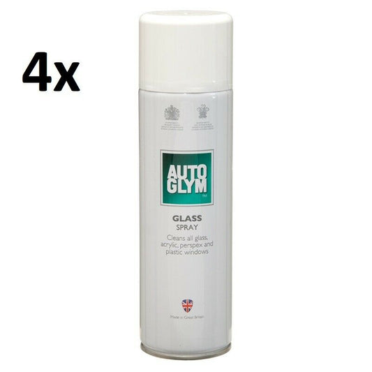 4x NEW Autoglym GLASS SPRAY CLEANER Acrylic Perspex 450ml FREE GIFT