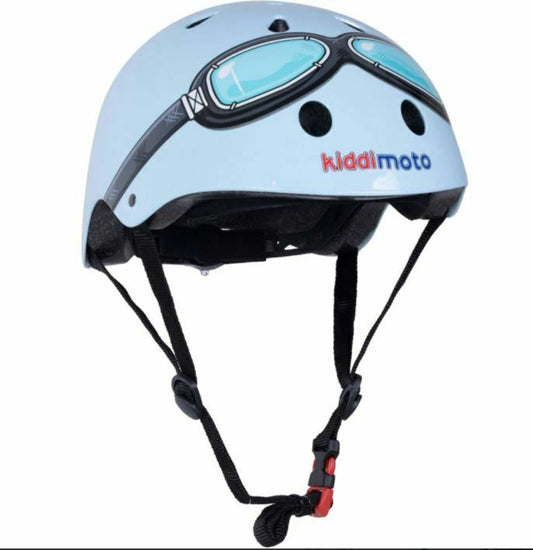 NEW Adjustable Children Kids Cycling Helmet BLUE GOGGLES Design Small & Medium